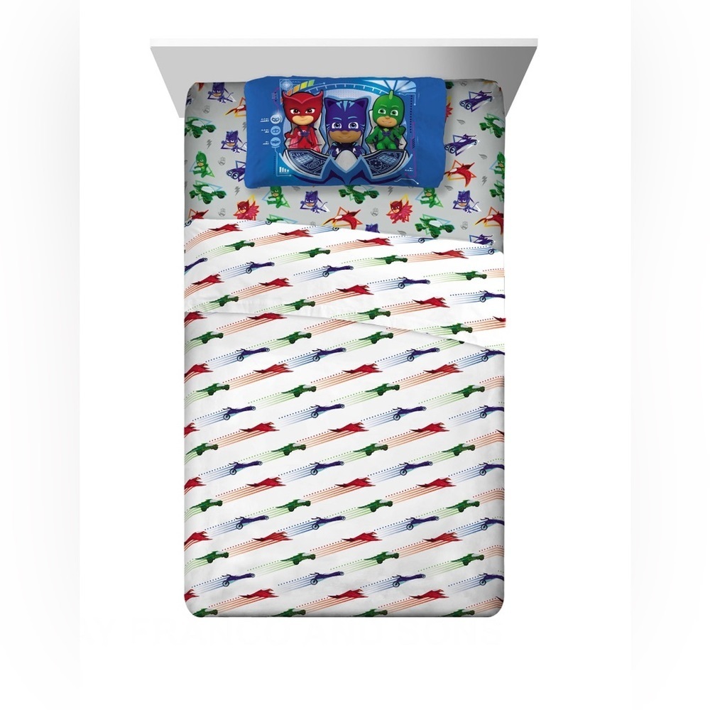PJ Masks 3 Piece Twin Microfiber Sheet Set NEW